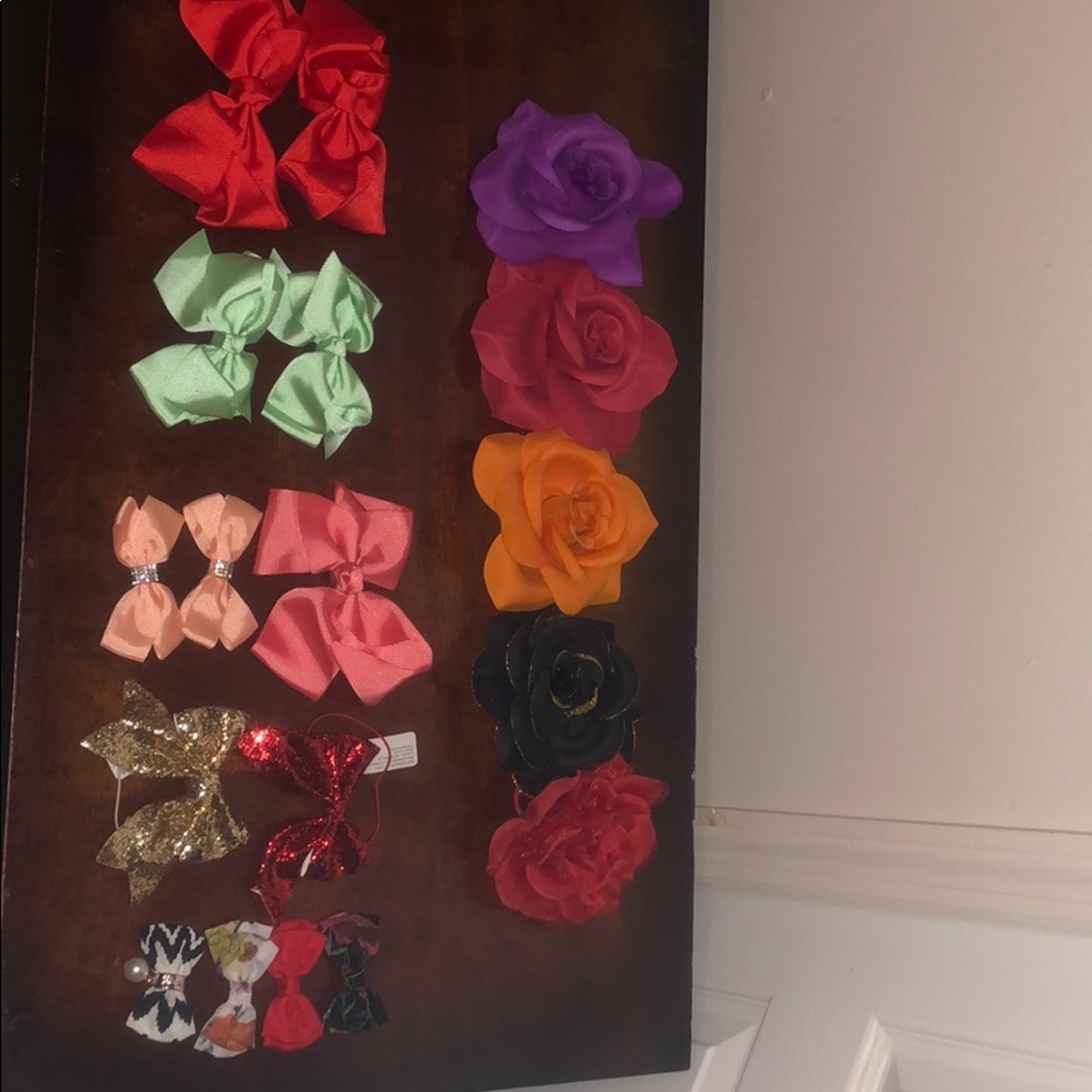 Assortment of  girls bows and flowers for hair